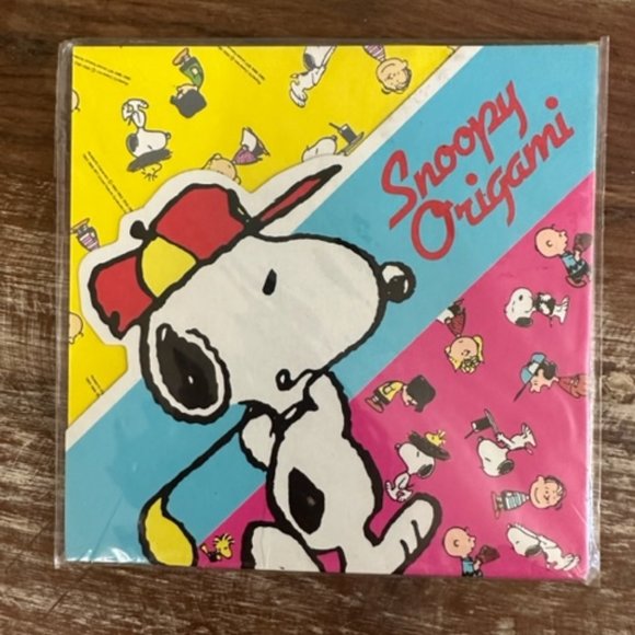 Peanuts Art Vintage Snoopy Origami Made In Japan Determined
